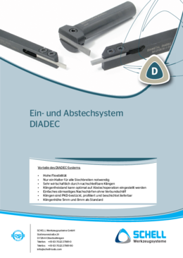 DIADEC parting and grooving tools – made by Schell