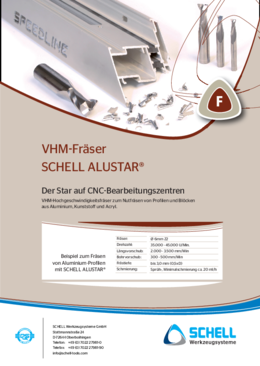 SCHELL ALUSTAR Solid carbide end mills – made by Schell