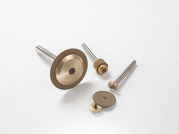 DIACUT diamond and CBN grinding mandrels with clamping flange